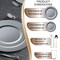 Smarty Had A Party Matte Steel Gray Round Disposable Plastic Wedding Value Set, 720PK 4850STGR-VS120 - alternate 2